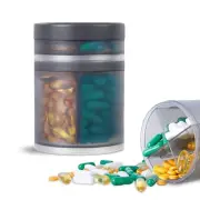 Extra Large Supplement Organizer and Portable Pill Case with 8 Compartments D...
