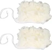 2 in 1 Face Washing Showerball Exfoliating Bath Towel Spa Quality Soft Sponge for Women Travel Hotel 2PCS Set