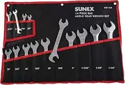 Sunex 9914 SAE Angled Wrench Set, 3/8-Inch - 1-1/4-Inch, 14-Piece