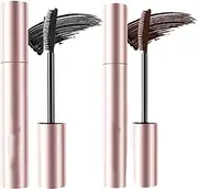 Tubing Mascara Black & Brown Duo for Lash Makeup, Long Lasting Waterproof and Sweatproof Lengthening and Curling Non Clumping, Long Lasting Waterproof and Sweatproof Mascara (Black+Brown)
