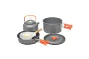 Camping Cookware Set Campfire Kettle Outdoor Cooking Mess Kit Pots Pan