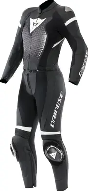 Dainese Fulminea, leather suit 2pcs. women , color: Black/Grey/White , size: 46