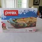 Pyrex 2-Piece Serveware Set, 9x13 Baking Dish and Christmas Tree Serving Basket
