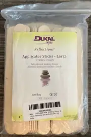 *New*Dukal 100 Large Wax Waxing Wood Body Hair Removal Sticks Applicator Spatula