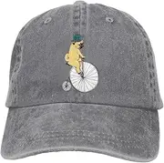 Pug Ride Bicycle Funky Demin Dad Hat Adjustable Driving Cap