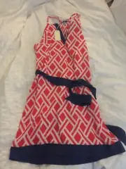 Mud Pie Game Day Dress Red Navy Size Medium New
