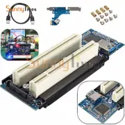 PCI-E ExpressX1 to Dual PCI Riser Card Slot Expansion Adapter USB3.0 PCI-ASM1083