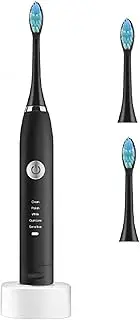 Sonic Electric Toothbrush with 2 Brush Heads for Adults, 5 Modes Selection Deep Cleaning - 2Min Smart Timer Reminder - One Charge for 30 Days, 16000VPM Fast Charge Electric Toothbrushes
