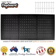 Large Metal Pegboard Unit Tool Storage Holder Wall Display Workshop 18 Hooks NEW