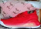 Under Armour UA Curry 6 Red White Basketball Shoes Sz 10.5 Men NIB 3022893 605