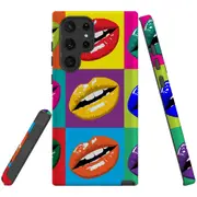 For Samsung Galaxy S22 Ultra Case, Armour Cover, Pop Art Lips