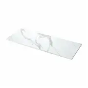 EKBACKEN worktop, white marble effect/laminate, 186x2.8 cm