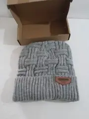 Loritta Winter Warm Knitted Slouchy Baggy Beanie Scull Cap Unisex Light Grey