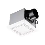 Tech Drive Bathroom Fan with Light 50 CFM 1.0Sone No Attic Access Needed Install