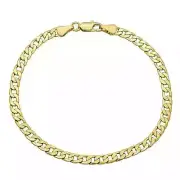 Pori Jewelry Gold plated Over 925 Sterling Silver 3.5MM Cuban Chain Anklet