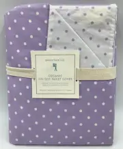 Pottery Barn Kids Organic Pin Polka Dot Duvet Cover Full Queen Purple #J12