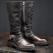 Retro Vintage Medieval Renaissance Shoes Western Boot Flat Jazz Boots Ren Faire Pirate Elven Men's Steampunk Halloween Carnival Masquerade Performance Casual D
