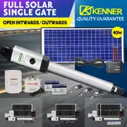 KENNER Full Solar Powered Automatic Motor Remote Single Swing Gate Opener 100E