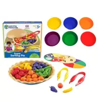 在飛比找博客來優惠-【華森葳兒童教玩具超值組】分類水果派(數學教具)+圓形分類盤