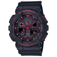 在飛比找momo購物網優惠-【CASIO 卡西歐】G-SHOCK 火焰紅黑雙顯手錶(GA