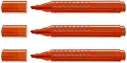 FABER-CASTELL Textliner Grip Triangular Highlighters with Chisel Tip 1-5 mm Pack of 3 Orange