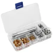 100 Sets 1/4 Inch Grommet Kit Grommets Eyelets with 3 Pieces Install Tool7129
