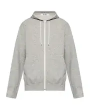 signature heart-patch hoodie XL grey