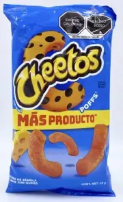 Sabritas Cheetos Poffs 42g Box 5 bags papas snacks authentic Mexican Chips