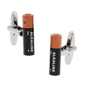 SD Man AA Battery Men's Cloth Wedding/Party Cufflinks Shirt Accessories Silver