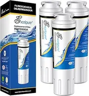 [EXCELPURE] EP-UKF8001 Replacement Refrigerator Water Filter, Compatible with UKF8001, UKF8001AXX, 4396395, 469006, EveryDrop Filter 4, Puriclean II, and HDX FMM-2, 3 Pack