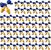 GXXMEI 100 Pairs Corded Ear Plugs Reusable Silicone Earplugs with String Banded Ear Plug Sleep Noise Cancelling for Hearing Protection