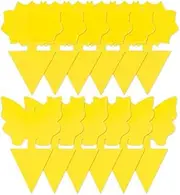 Weforu Sticky Fly Traps, 20 Pack Dual-Sided Yellow Sticky Traps for Flying Plant Insect Fungus Gnats, Flying Aphid, Whiteflies, Leaf Miners, Other Flying Plant Insects (10pcs Butterfly, 10pcs Flower)