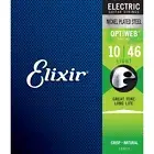 6 Sets Elixir 19052 Optiweb Nickel Plated Steel Guitar Strings Light 10-46