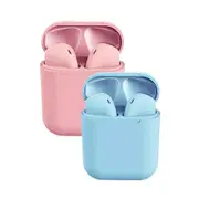 Catzon 2 Packs Wireless Earbuds inPods 12 Touch Control Bluetooth 5.0 Earbuds Earphone with Storage Case-Pink&Blue