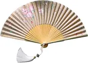 Hand Fan Folding Hand Fans, 15.0" Multicolour Small Hand Fan Chinese Hand Held Folded Fans for Men/Women