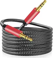 3.5mm Audio Aux Cable: Male to Male AUX Cord 3.5mm to 3.5 mm Nylon Braided Stereo Audio Cable (6M)