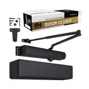 Finsbury Commercial Black Door Closer Automatic Heavy Duty High Traffic Adjus...