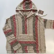 LEVITATE Daybreak Sweater Hoodie Womens Small Oversized Baja Brindle Poncho