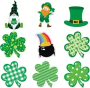 40 Pieces St. Patrick's Day Cut-Outs Bulletin Board Decorations Irish Paper...