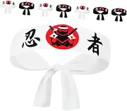 ARTSEWPLY Print Headband Set Japanese Chef Headband for Men Martial Arts Parties Cosplay Accessory