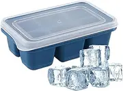 Tray with Lid,6 Cavity Whiskey Ice Mold - Easy Release Silicone Trays for Freezer with Lid, Reusable Ice Molds for Cold