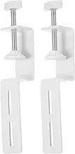 MAGICLULU 2Pcs Heavy Duty C Clamp Versatile Desktop Holder Bracket for LCD Monitors Pegboard Accessories and Light Mounts Stylish White Finish for Use