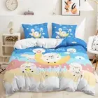 Cartoon Animals/Kids Bed Decor/Doona Cover/Double-sided Pillowcase/Bedding Set