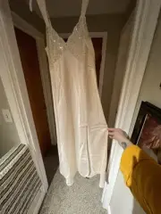 Victorias Secret Gold Label Cream Slip With Sequins New With Tags Size M vintage