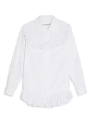 [COMME des GARCONS GIRL] Long Sleeve Button-Up Blouse With Frill