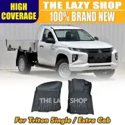 3D Moulded Floor Mats for Triton MQ MR Single / Extra Cab 2015-2024 Car Mat
