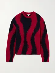 [LOEWE] LOEWE - Wool-blend Jacquard Sweater - Red - x small x small Red