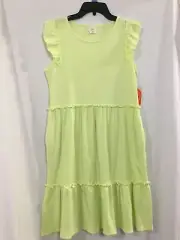 NWT Wonder Nation Ruffled Ribbed Dress Girls Play Limestone size 18