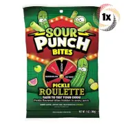 1x Bag Sour Punch Bites Pickle Roulette Assorted Flavors Gummy Candy | 5oz