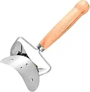 Rolling Pastry Cutter，Dumpling Wrapper Skin Dough Cutter Circle Roller Dumpling Making Tool Stainless Steel Wrapper Dough Cutter Circle Roller DIY Ravioli Maker Device
